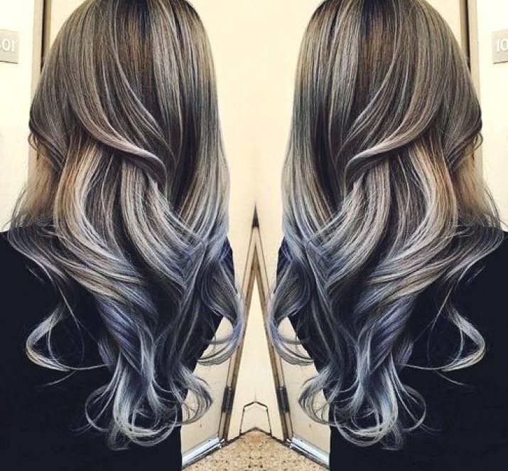 hair with silver highlights
